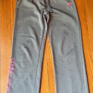 Under Armour Gray and Pink Joggers Athletic Sweatpants